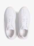 White TH Monogram Leather Mixed Texture Trainers  Women