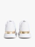 White TH Monogram Leather Mixed Texture Trainers  Women