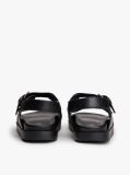 Black Leather TH Monogram Buckle Cleat Sandals  Women