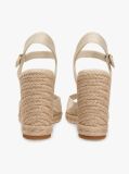 Beige Satin TH Monogram Wedge Espadrilles  Women