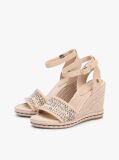 Multi Raffia Strap High Wedge Espadrilles  Women
