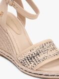 Multi Raffia Strap High Wedge Espadrilles  Women
