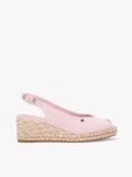 Pink Hemp Slingback Wedge Espadrilles  Women