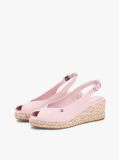 Pink Hemp Slingback Wedge Espadrilles  Women