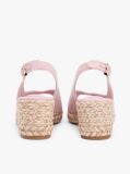 Pink Hemp Slingback Wedge Espadrilles  Women