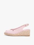 Pink Hemp Slingback Wedge Espadrilles  Women