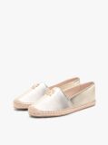 Gold TH Monogram Metallic Leather Espadrilles  Women