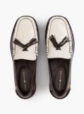 Brown New York Label Shiny Leather Tassel Loafers  Women