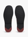 Brown New York Label Shiny Leather Tassel Loafers  Women