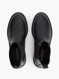 Black Pebble Grain Leather Chelsea Boots  Women