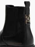Black Pebble Grain Leather Chelsea Boots  Women