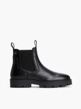 Black Leather TH Monogram Panel Chelsea Boots  Women