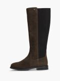 Brown Enamel Flag Suede High Chelsea Boots  Women
