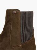 Brown Suede Enamel Flag Chelsea Boots  Women