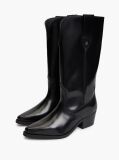 Black TH Monogram Leather Cowboy Boots  Women