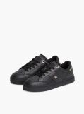 Μαύρο Δερμάτινα Sneakers Με Ανάγλυφο Φινίρισμα  Γυναίκες