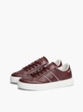 Κόκκινο Δερμάτινα Sneakers Με Ανάγλυφο Φινίρισμα  Γυναίκες