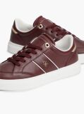 Κόκκινο Δερμάτινα Sneakers Με Ανάγλυφο Φινίρισμα  Γυναίκες