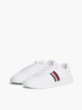 Άσπρο Δερμάτινα Sneakers Με Global Ριγέ Λεπτομέρεια  Γυναίκες