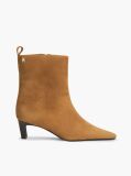 Brown Kitten Heel Suede Ankle Boots  Women