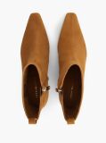 Brown Kitten Heel Suede Ankle Boots  Women