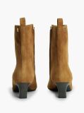 Brown Kitten Heel Suede Ankle Boots  Women