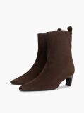 Brown Kitten Heel Suede Ankle Boots  Women