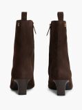 Brown Kitten Heel Suede Ankle Boots  Women