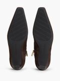 Brown Kitten Heel Suede Ankle Boots  Women