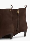 Brown Kitten Heel Suede Ankle Boots  Women