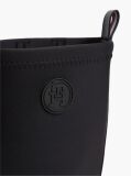 Black TH Monogram Knee-High Cleat Rain Boots  Women