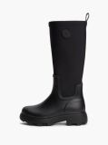 Black TH Monogram Knee-High Cleat Rain Boots  Women