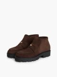 Brown TH Monogram Suede Penny Loafer Boots  Women
