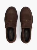 Brown TH Monogram Suede Penny Loafer Boots  Women