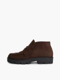 Brown TH Monogram Suede Penny Loafer Boots  Women