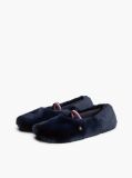 Blue Faux Fur Ballerina Slippers  Women