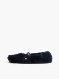 Blue Faux Fur Ballerina Slippers  Women