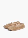 Pink Faux Fur Ballerina Slippers  Women