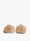 Pink Faux Fur Ballerina Slippers  Women
