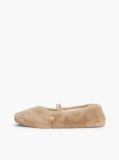 Pink Faux Fur Ballerina Slippers  Women