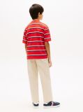 Red Flag Embroidery Crew Neck T-Shirt  Boys