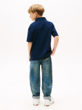 Μπλε Μπλούζα Πόλο Με Λογότυπο Σε Κανονική Γραμμή  Αγόρια