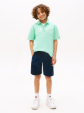 Green Mixed Logo Regular Fit Polo Shirt  Boys