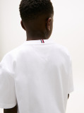 White Tonal Flag Embroidery T-Shirt  Boys