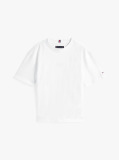 White Tonal Flag Embroidery T-Shirt  Boys