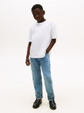 White Tonal Flag Embroidery T-Shirt  Boys