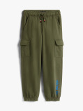 Green NYC Print Cargo Sweatpants  Boys