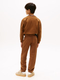 Brown Varsity Logo Print Fleece Joggers  Boys