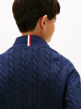Blue Half-Zip Cable Knit Jumper  Boys