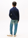 Blue Half-Zip Cable Knit Jumper  Boys